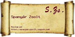 Spanyár Zsolt névjegykártya